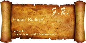 Feuer Rudolf névjegykártya